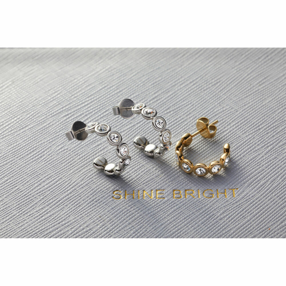 Leonardo Jewels Cremona gold earring, earring, jewelry, stainless steel IP gold, zirconia, 024339