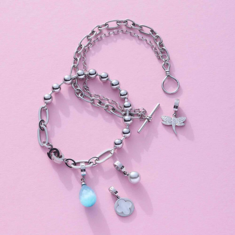 Leonardo Armband Dotty Clip & Mix, Armschmuck, Schmuck, Edelstahl, 024924