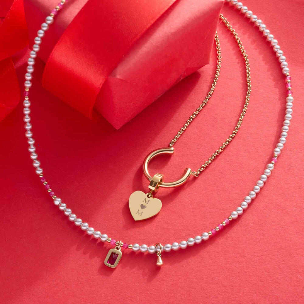 Leonardo Halskette 45 Gold Maisy Clip & Mix, Kette, Schmuck, Edelstahl Gold, 024931