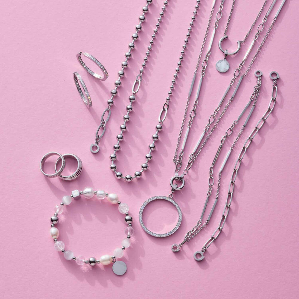 Leonardo Halskette 80 Grace Clip & Mix, Kette, Schmuck, Edelstahl, 024932