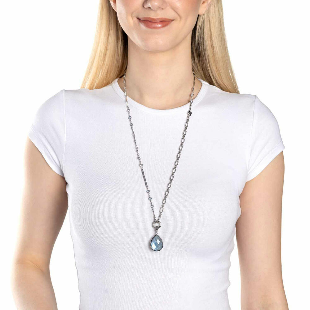 Leonardo Halskette 50 Vicky Clip & Mix, Kette, Schmuck, Edelstahl, Glassteine, Perlmutt, 024934