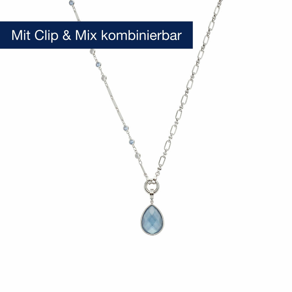 Leonardo Halskette 50 Vicky Clip & Mix, Kette, Schmuck, Edelstahl, Glassteine, Perlmutt, 024934