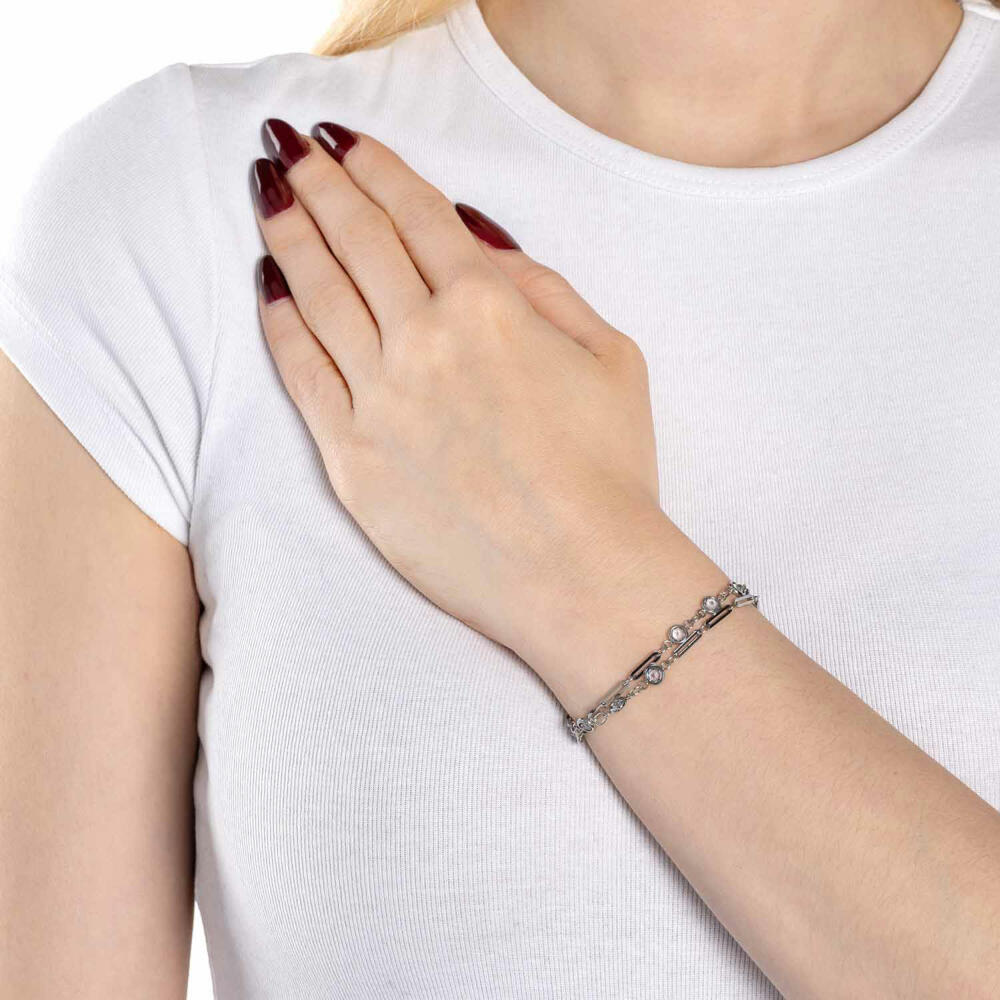 Leonardo Armband Vicky, Armschmuck, Schmuck, Edelstahl, Glassteine, Perlen, 024939