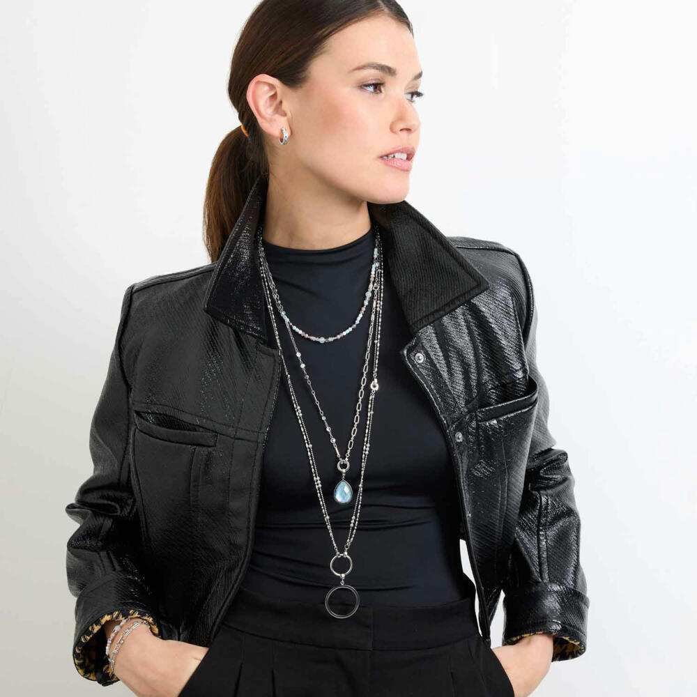 Leonardo Armband Vicky, Armschmuck, Schmuck, Edelstahl, Glassteine, Perlen, 024939