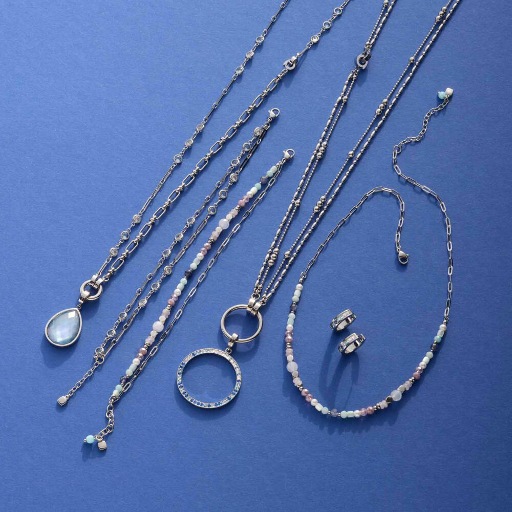 Leonardo Armband Vicky, Armschmuck, Schmuck, Edelstahl, Glassteine, Perlen, 024939