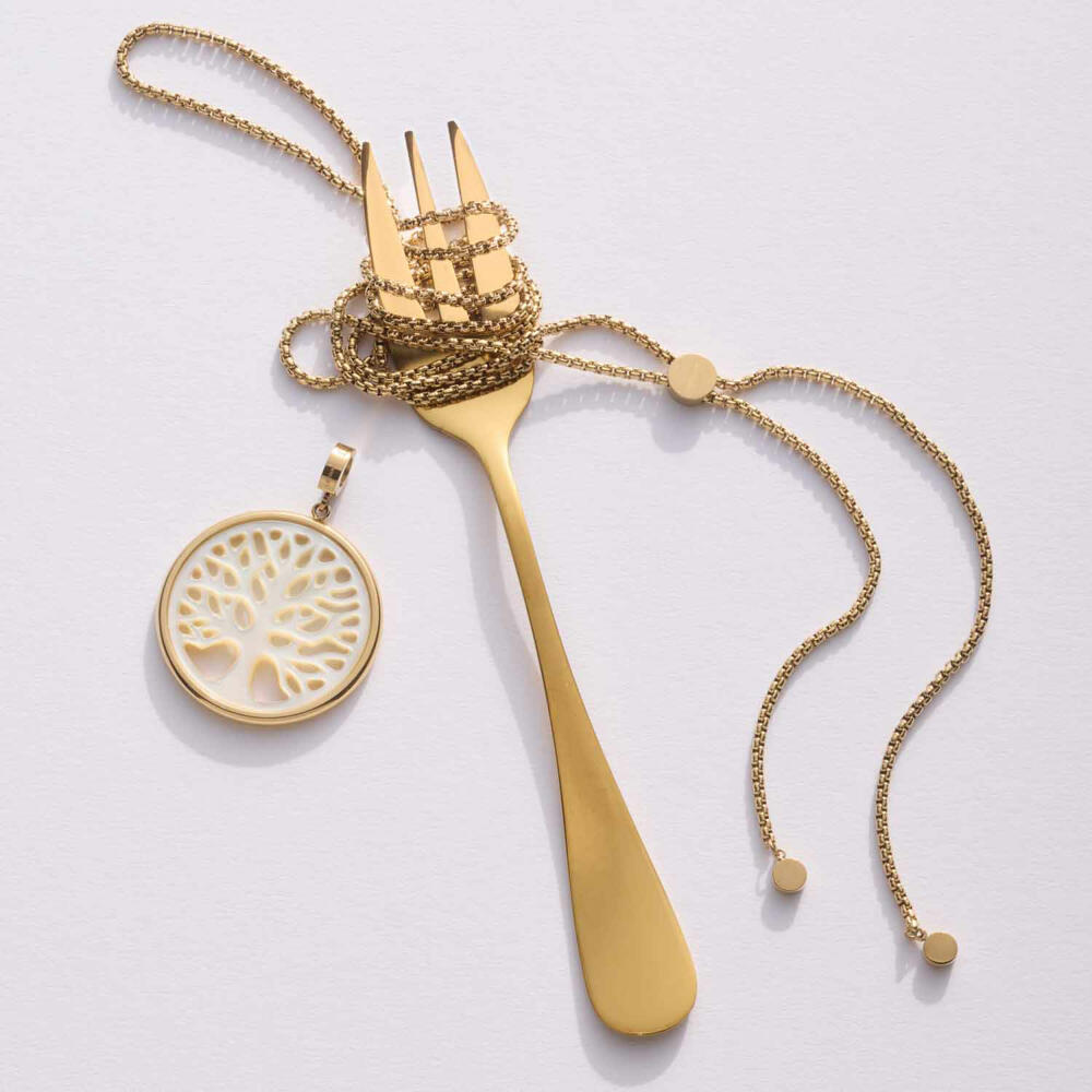 Leonardo Anhänger Gold Treena Clip & Mix, Kettenanhänger, Schmuck, Edelstahl Gold, Permutt, 024941