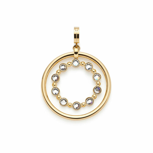 Leonardo Anhänger Gold Bobby Clip & Mix, Kettenanhänger, Schmuck, Edelstahl Gold, Zirkonia, 024944