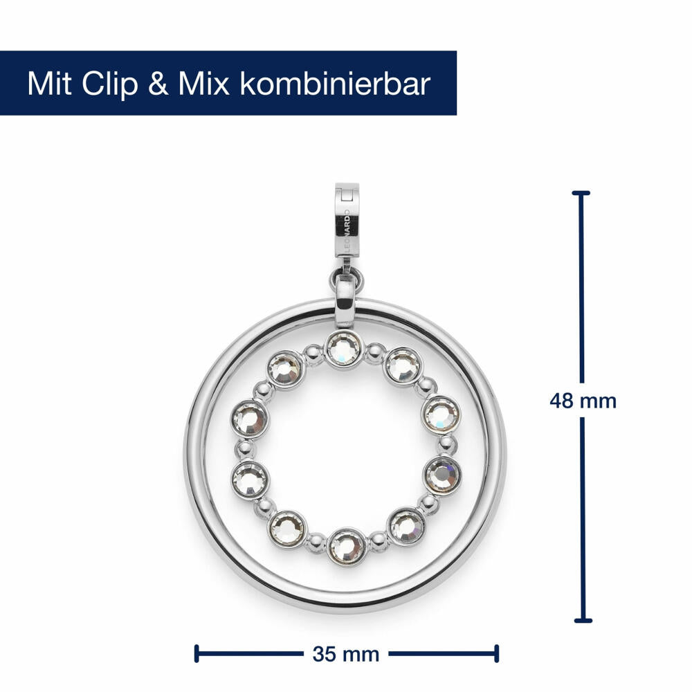 Leonardo Anhänger Bobby Clip & Mix, Kettenanhänger, Schmuck, Edelstahl, Zirkonia, 024945