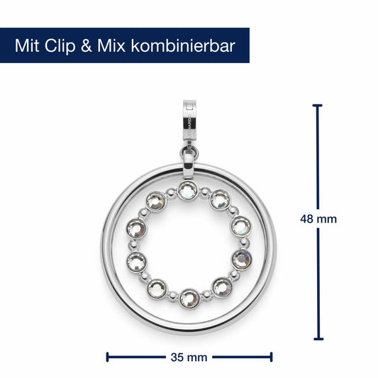 Leonardo Anhänger Bobby Clip & Mix, Kettenanhänger, Schmuck, Edelstahl, Zirkonia, 024945