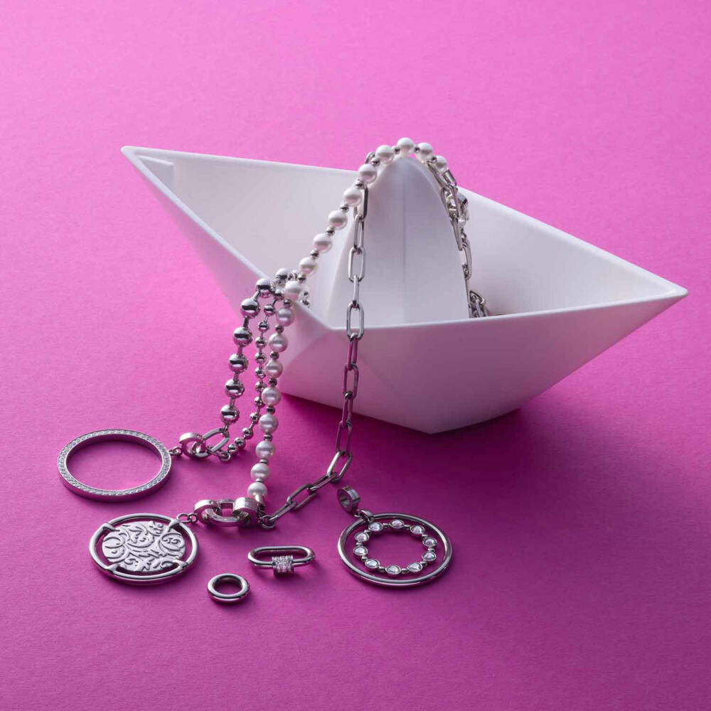 Leonardo Anhänger Bobby Clip & Mix, Kettenanhänger, Schmuck, Edelstahl, Zirkonia, 024945
