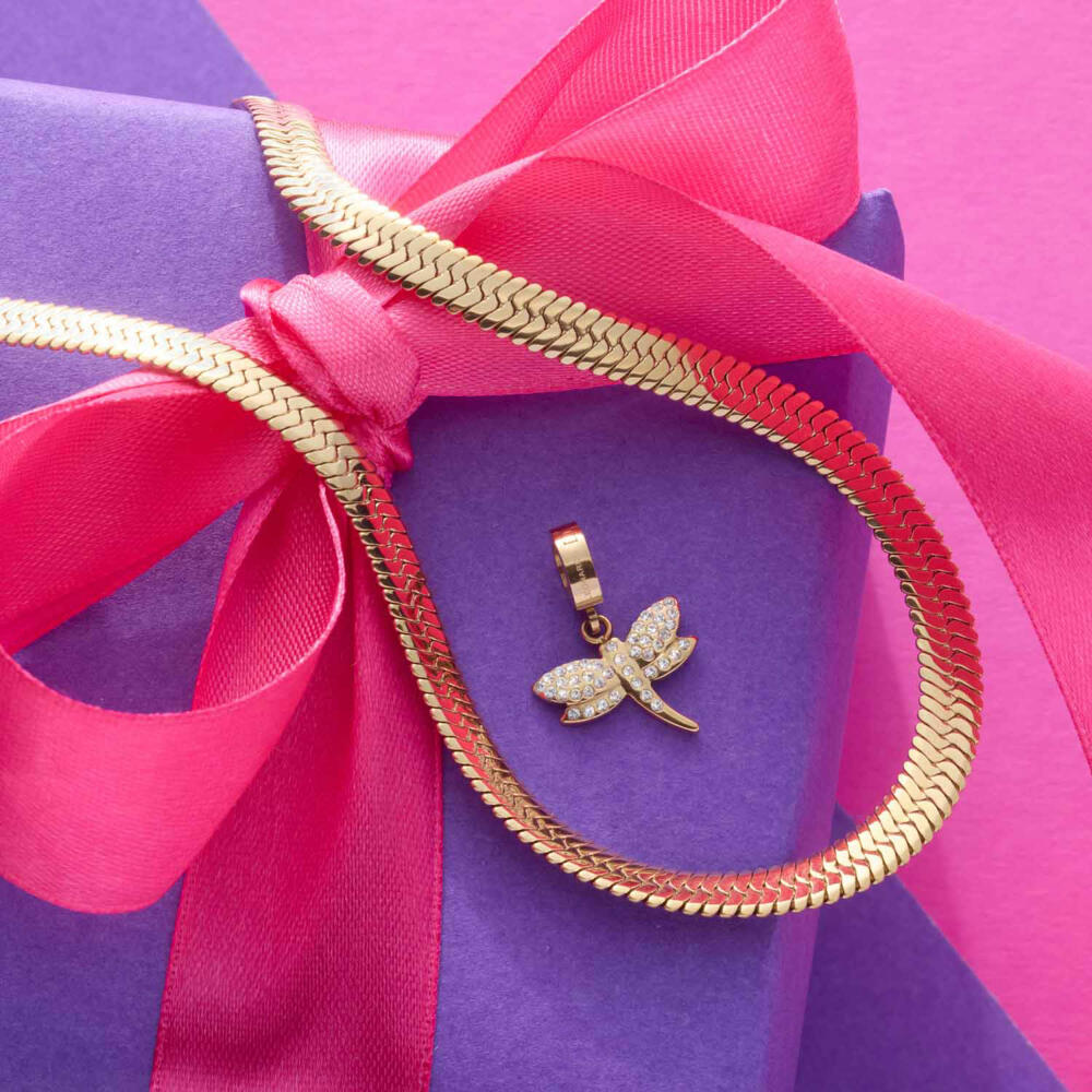 Leonardo Anhänger Gold Elisabeth Clip & Mix, Kettenanhänger, Schmuck, Edelstahl, Zirkonia, 024964