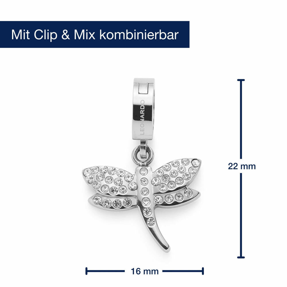 Leonardo Anhänger Elisabeth Clip & Mix, Kettenanhänger, Schmuck, Edelstahl, Zirkonia, 024965