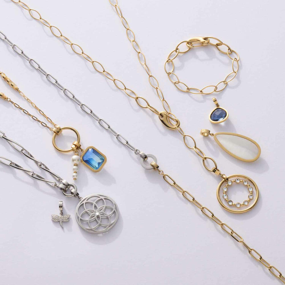 Leonardo Anhänger Elisabeth Clip & Mix, Kettenanhänger, Schmuck, Edelstahl, Zirkonia, 024965