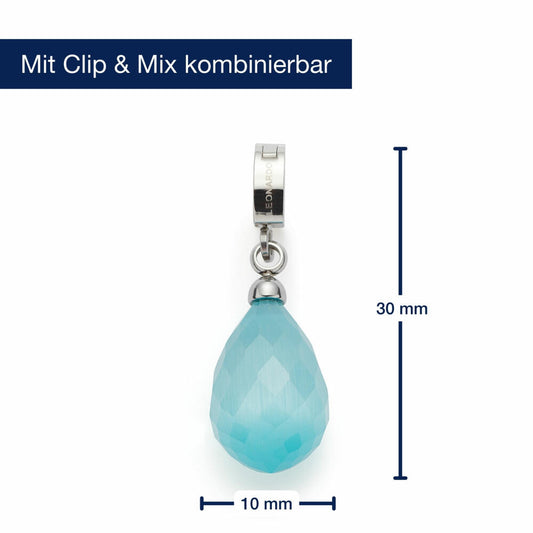 Leonardo Anhänger Lizzy Clip & Mix, Kettenanhänger, Schmuck, Edelstahl, Catseye, 024969