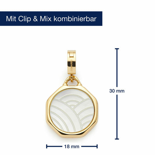 Leonardo Anhänger Gold Trish Clip & Mix, Kettenanhänger, Schmuck, Edelstahl Gold, Perlmutt, 024970