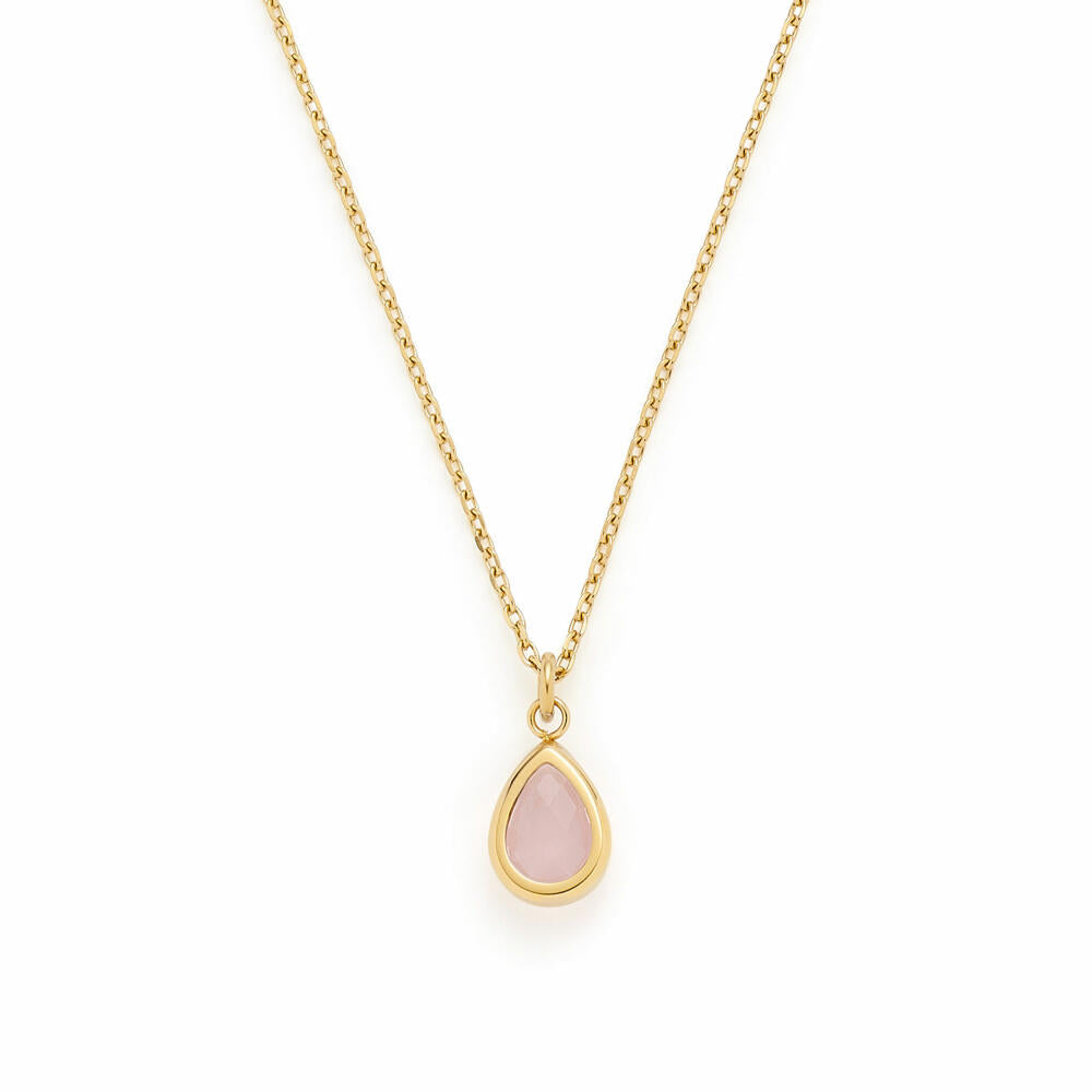 Leonardo Halskette 42 Gold Rosy CIAO, Kette, Schmuck, Edelstahl Gold, Glassteine, 024971