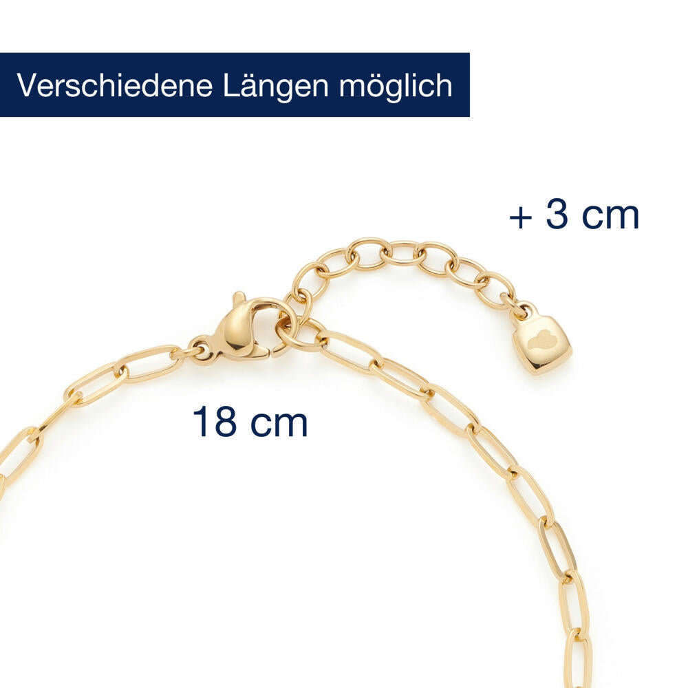 Leonardo Armband Gold Rosy, Armschmuck, Schmuck, Edelstahl Gold, Glasstein, 024972