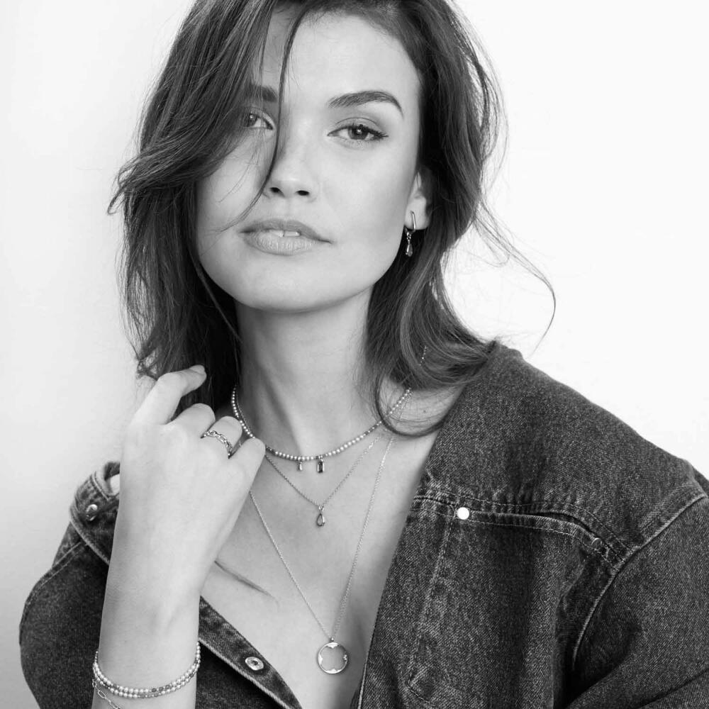 Leonardo Halskette 42 Gold Pinky Ciao, Kette, Schmuck, Edelstahl Gold, Glassteine, Perlen, 024974