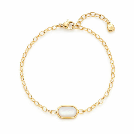 Leonardo Armband Gold Tally CIAO, Armschmuck, Schmuck, Edelstahl Gold, Perlmutt, 024979