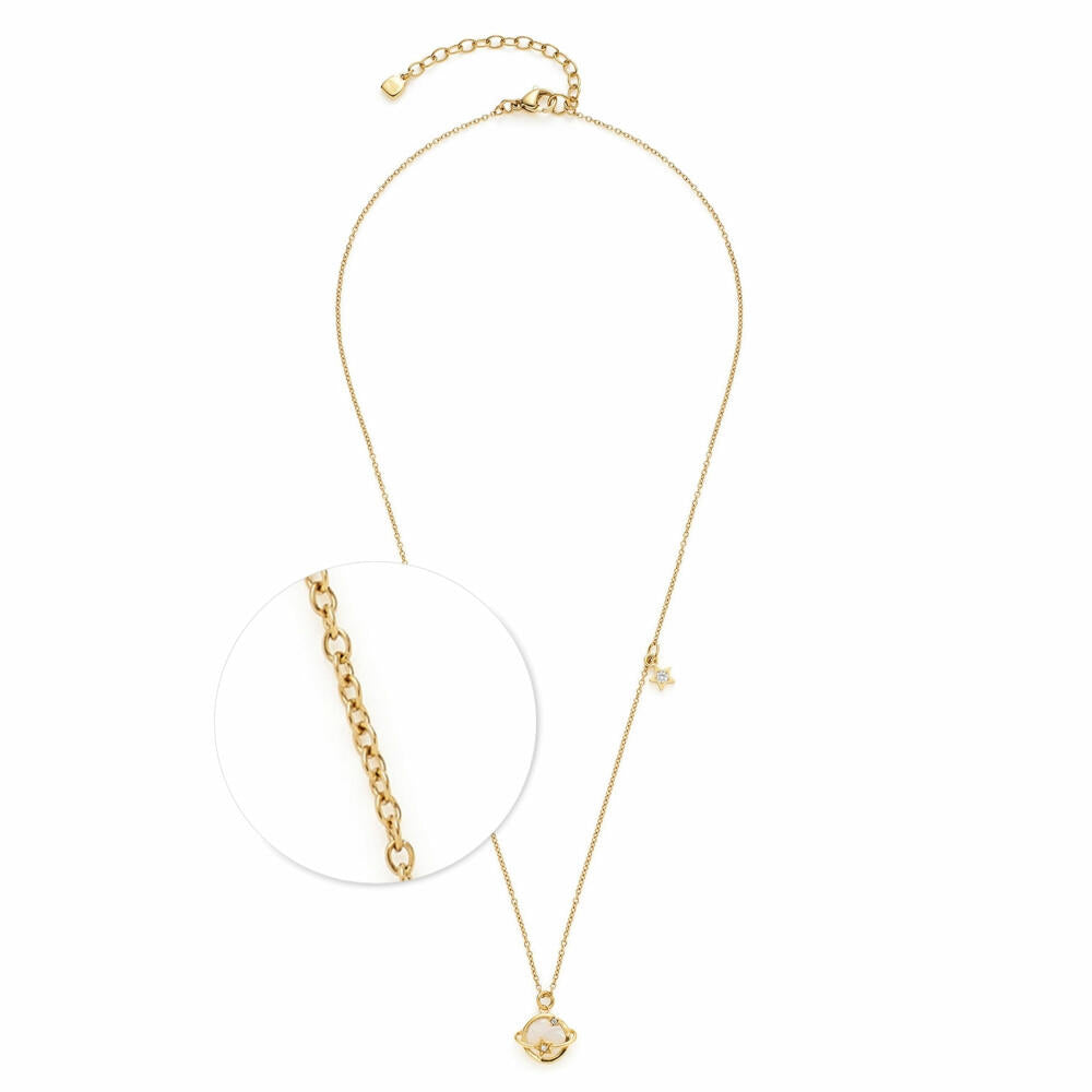 Leonardo Halskette 45 Gold Sattelite Ciao, Kette, Schmuck, Edelstahl Gold, Zirkonia, Perle, 024986
