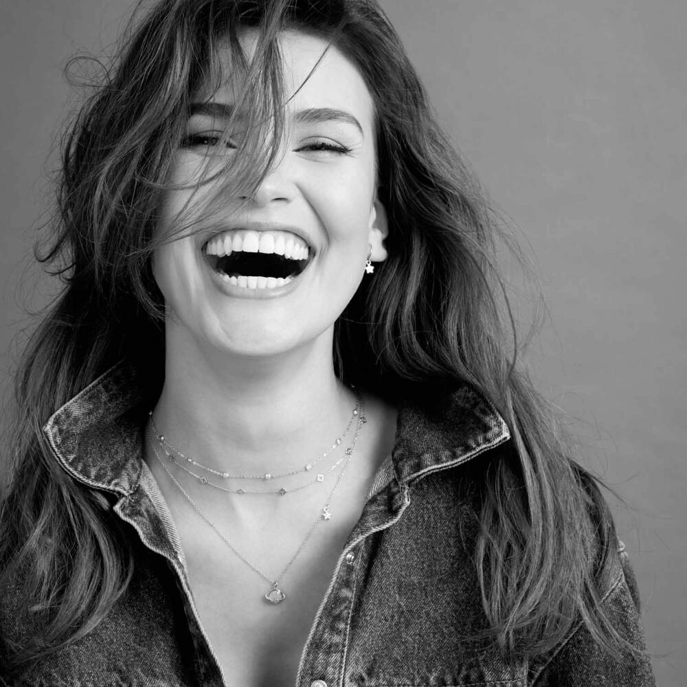 Leonardo Halskette 45 Gold Sattelite Ciao, Kette, Schmuck, Edelstahl Gold, Zirkonia, Perle, 024986