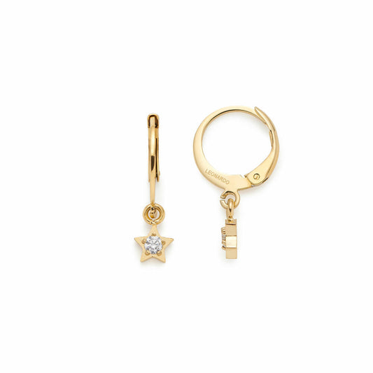 Leonardo Ohrhänger Gold Sattelite Ciao, Ohrring, Schmuck, Edelstahl Gold, Zirkonia, 024987