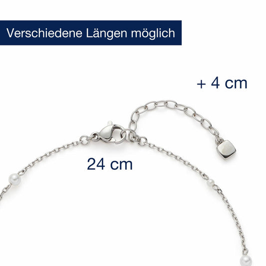 Leonardo Fußkette Navina Ciao, Fußkettchen, Schmuck, Edelstahl, Glasperle, 025017