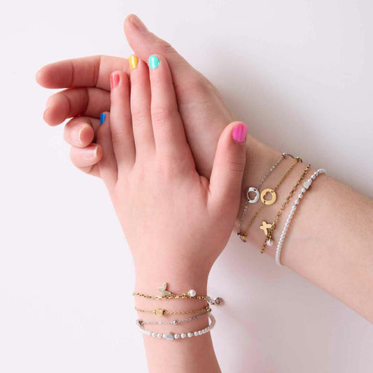 Leonardo Armband Gold Cindy Mutter & Tochter, 2-tlg., Armschmuck, Schmuck, Edelstahl Gold, 025065