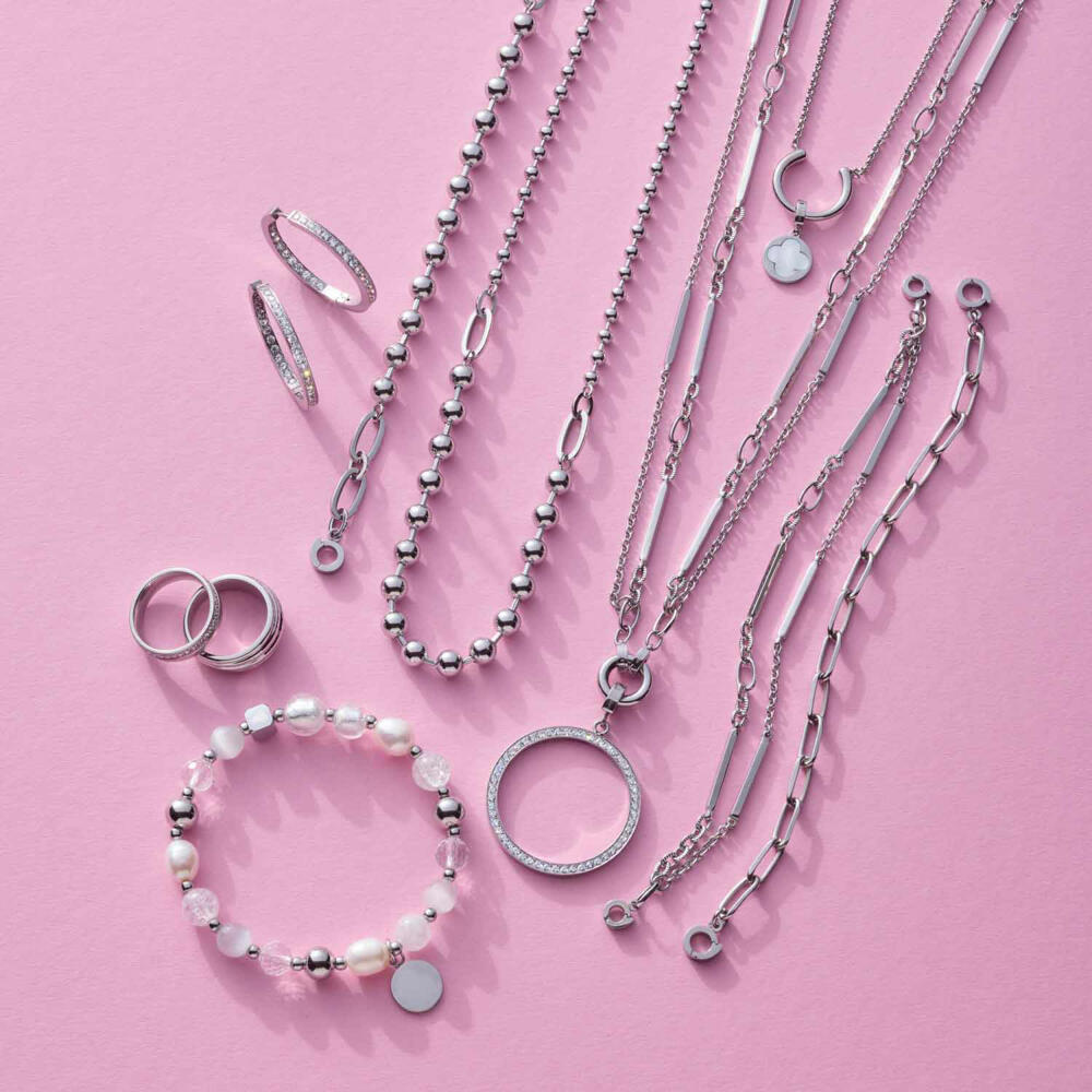 Leonardo Ring 21 Elisabeth, Fingerring, Schmuck, Größe 21, Edelstahl, Zirkonia, 025274