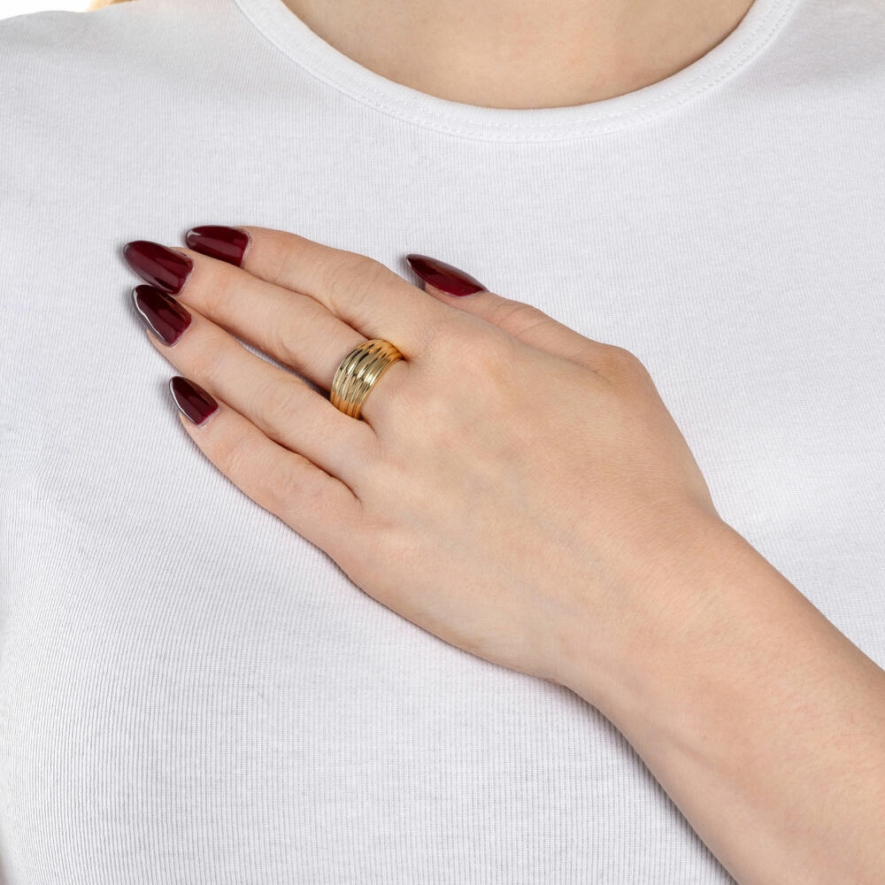 Leonardo Ring 20 Gold Elisabeth, Fingerring, Schmuck, Größe 20, Edelstahl Gold, 025303