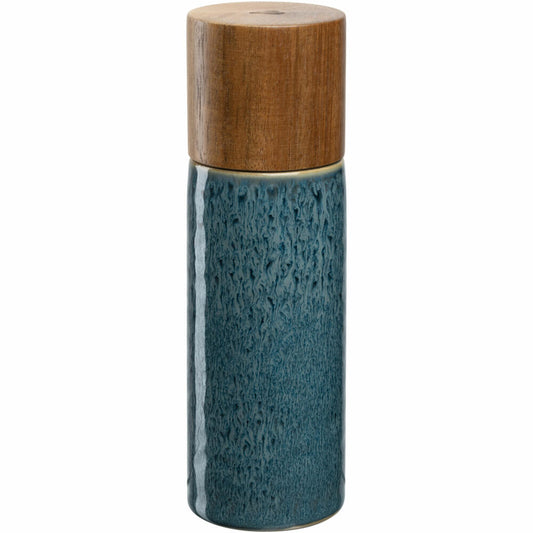 Leonardo Gewürzmühle Matera, Salzmühle, Pfeffermühle, Keramikmahlwerk, Blau, H 17.3 cm, 025438