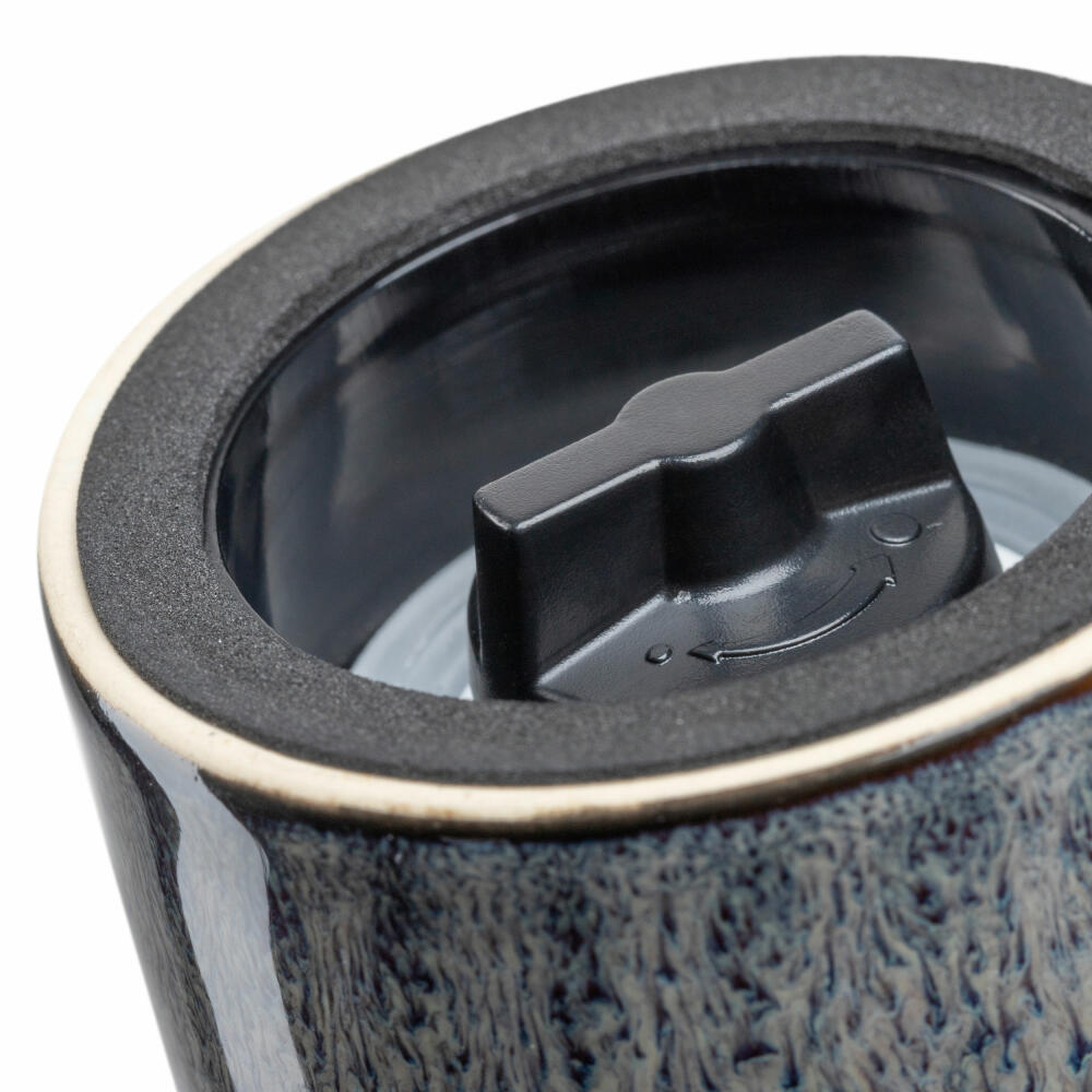 Leonardo spice mill Matera, salt mill, pepper mill, ceramic grinder, anthracite, H 17.3 cm, 025439