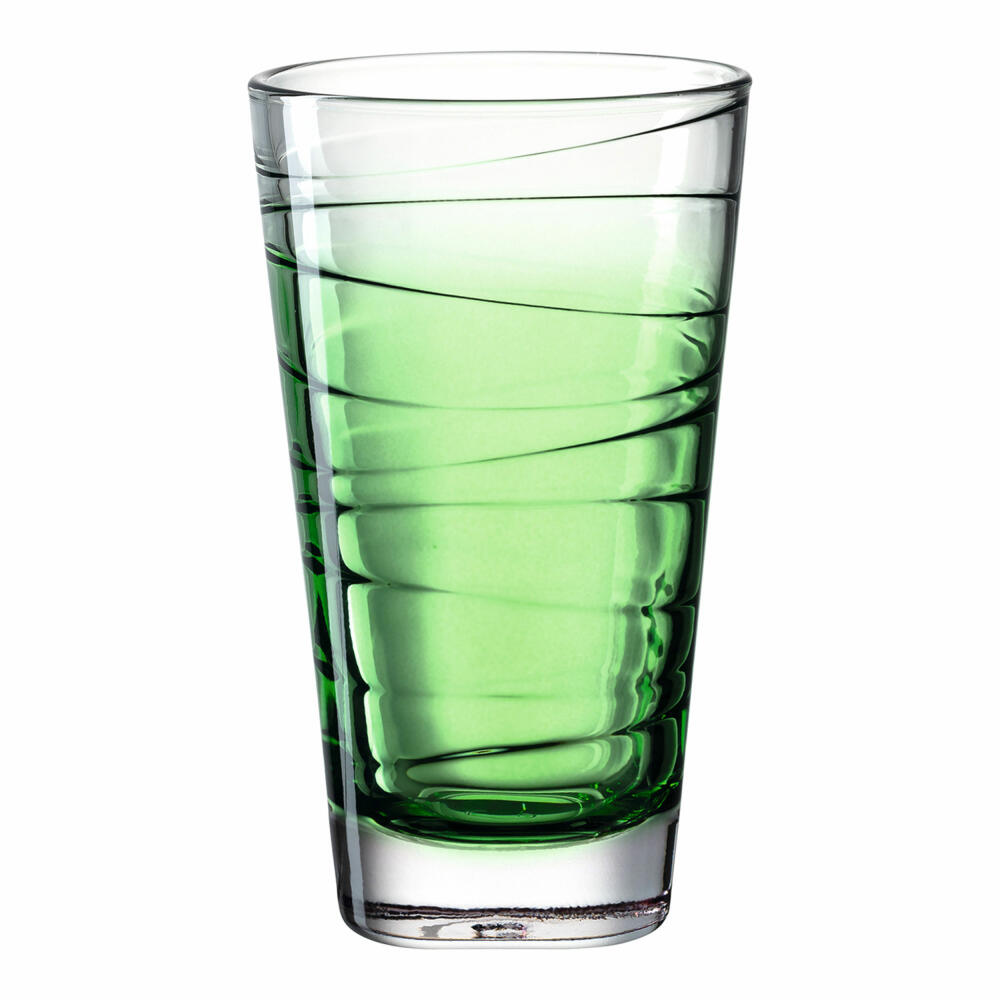 Leonardo drinking glass Vario Struttura, mug, water glass, soda-lime glass, green, 280 ml, 026834