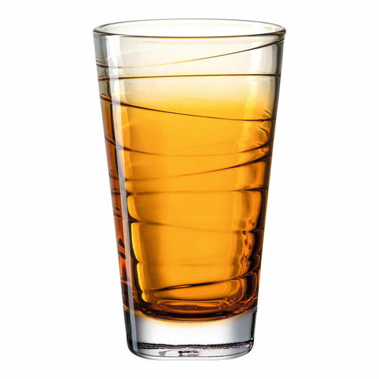 Leonardo drinking glass Vario Struttura, mug, water glass, soda-lime glass, orange, 280 ml, 026835