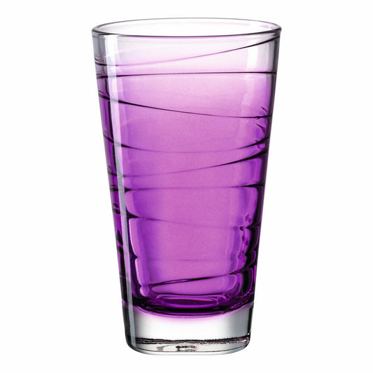 Leonardo drinking glass Vario Struttura, mug, water glass, soda-lime glass, violet, 280 ml, 026837