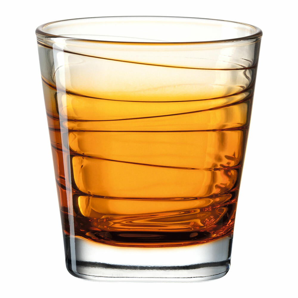 Leonardo drinking glass Vario Struttura, mug, water glass, soda-lime glass, orange, 250 ml, 026841