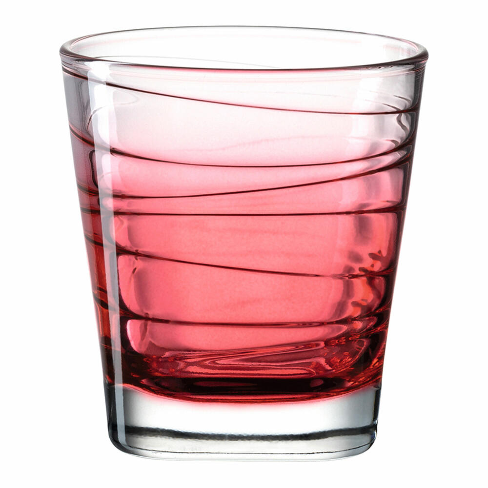 Leonardo drinking glass Vario Struttura, mug, water glass, soda-lime glass, red, 250 ml, 026842