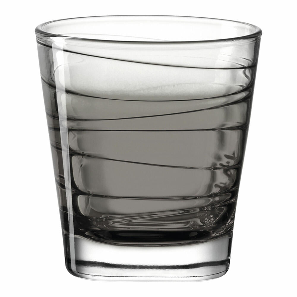 Leonardo drinking glass Vario Struttura, mug, water glass, soda-lime glass, anthracite, 250 ml, 026846
