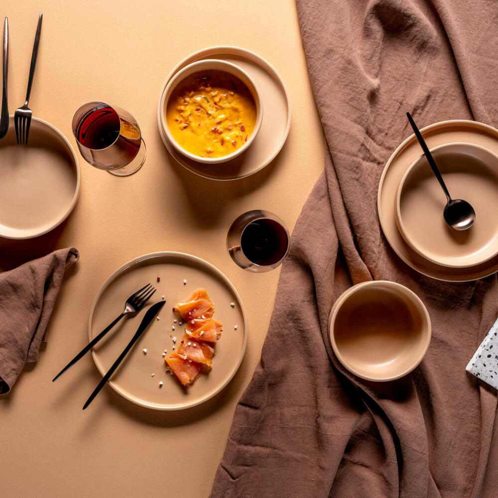 Leonardo Keramikschale ROMA, Schale, Schüssel, Keramik, Apricot, 16 cm, 027266