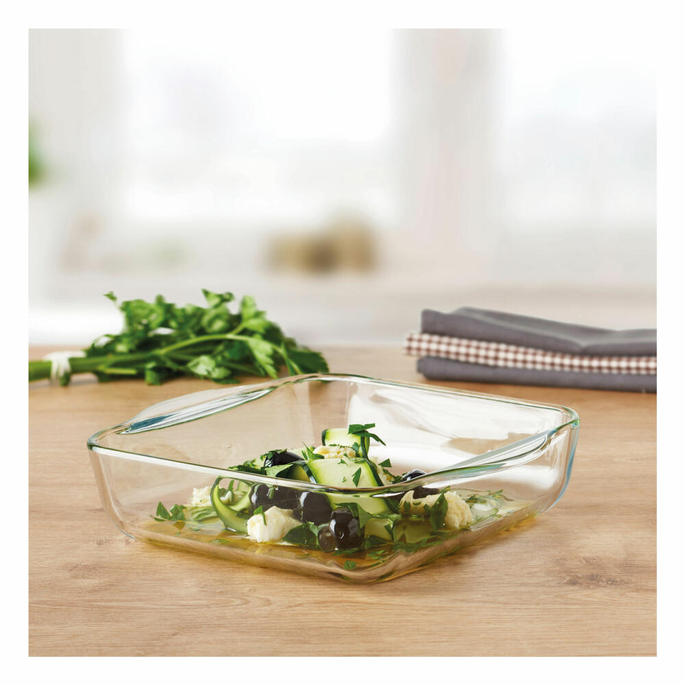 montana: :oven Lasagneform, Auflaufform, Backform, Ofenform, Lasagne Form, Glas, 25 cm x 22 cm, 046934