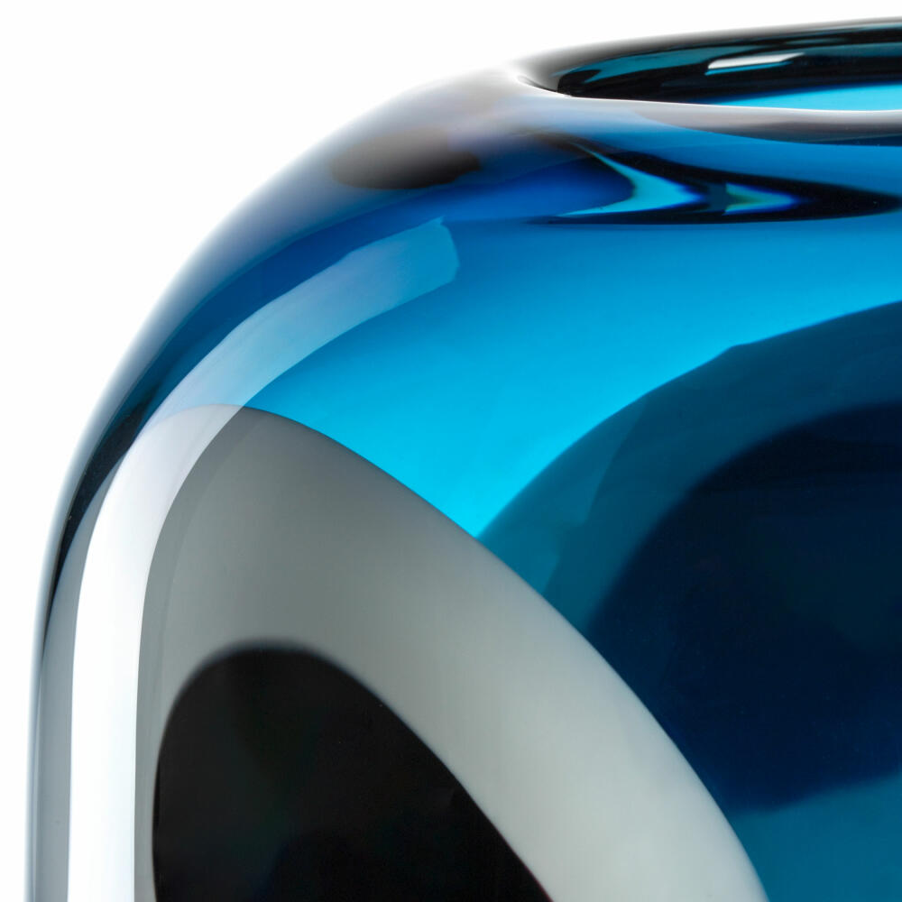 Leonardo Vase Occhi Blu, Blumenvase, Dekovase, Tischvase, Glasvase, Glas, H 21 cm, 047509