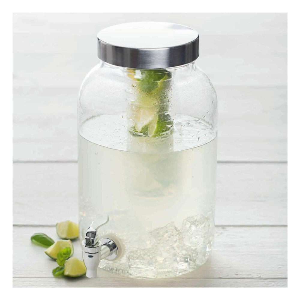 montana: :cool Getränkespender, mit Zapfhahn, Getränke Spender, Wasserspender, Saftspender, Glas, 3.6 L, 050777