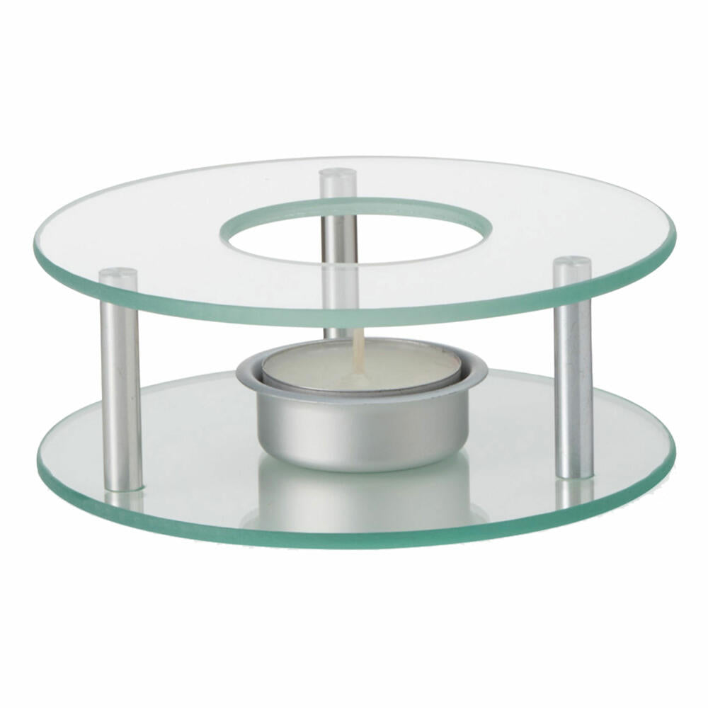montana: :duo Stövchen, Teewärmer, Warmhalteplatte, Speisewärmer, Tee Wärmer, Glas, Ø 13 cm, 050886