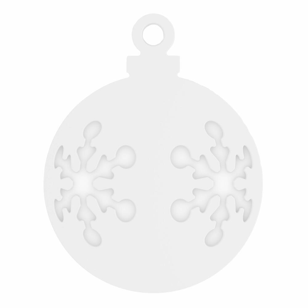 Koziol Virgin White X-Mas Snow Christmas decoration, set of 2, Christmas decoration, Christmas figure, solid white, 5118525