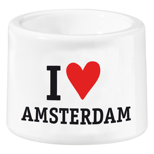 Koziol i-Cup I Love, set of 2, egg cups with print, egg cups, tableware, Ø 5.4 cm, white, 3399525