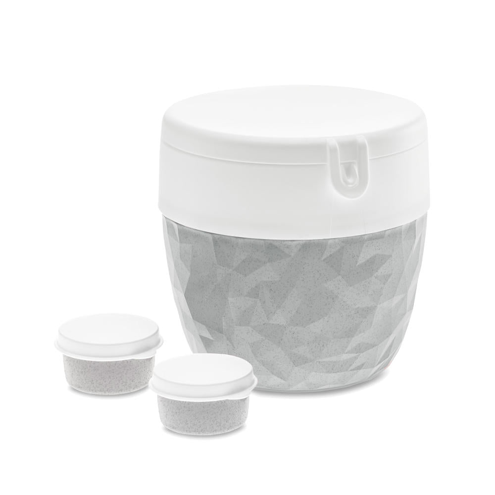 Koziol Bentobox Club, Bento Box, Food Container, Lunch Box, Thermoplastic, Organic Grey, 3198670