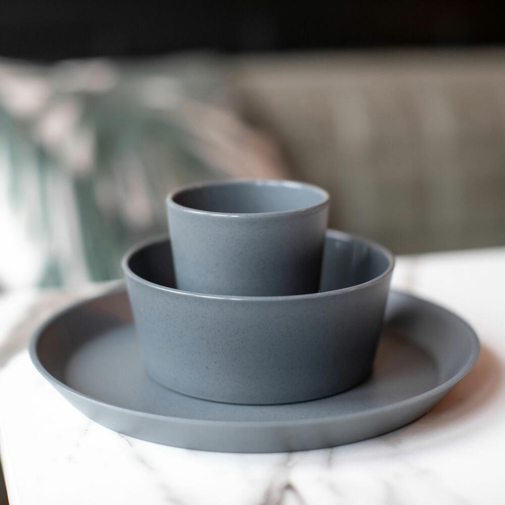 Koziol Schale Connect, Schüssel, Schälchen, Bowl, Thermoplastischer Kunststoff, Organic Deep Grey, 400 ml, 3102673