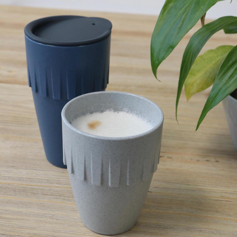 Koziol Becher Latte Connect, Kaffeebecher, Tasse, Kaffeetasse, Thermoplastischer Kunststoff, Organic Rusty Steel, 400 ml, 4081674