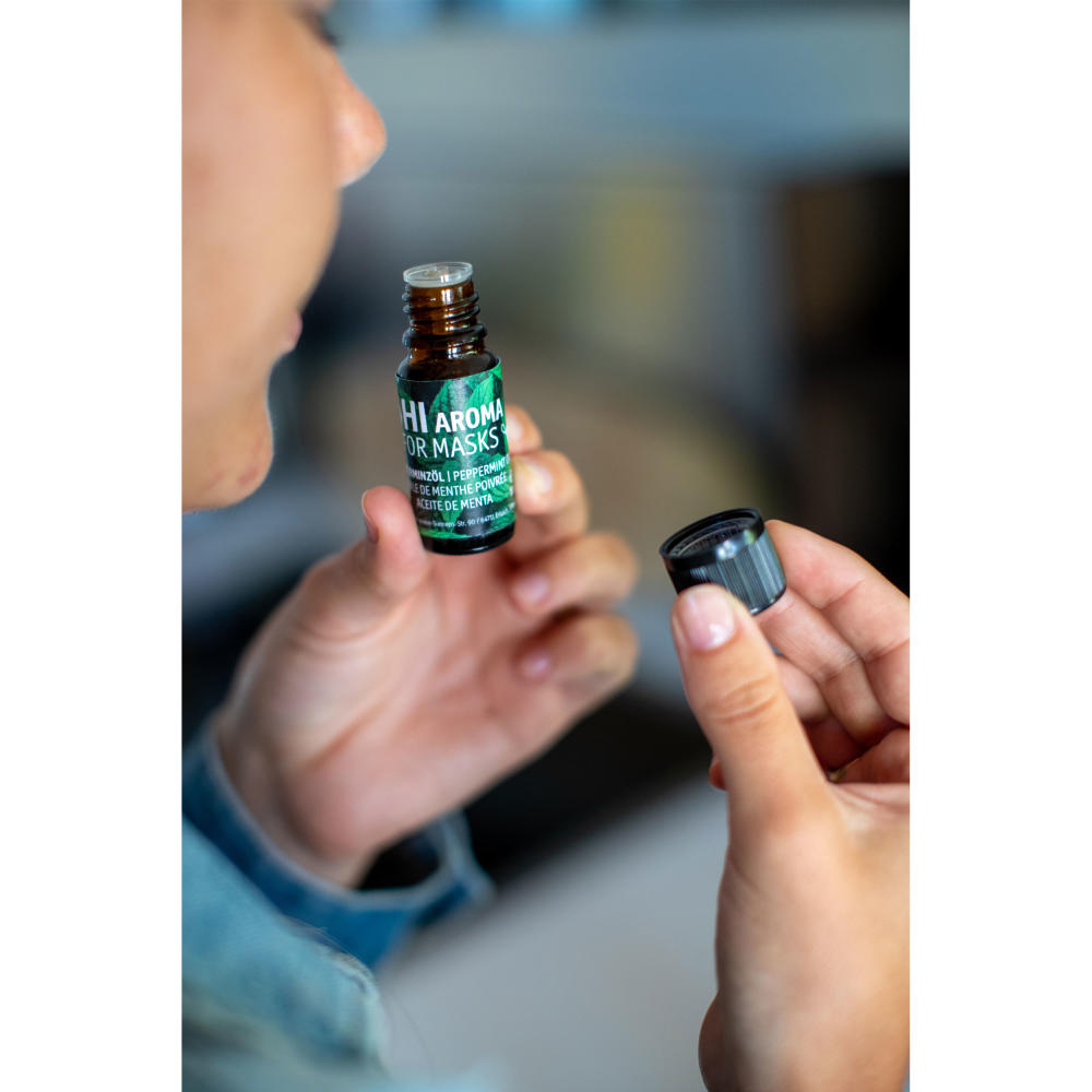 Koziol Hi Aroma Pfefferminzöl, für Community Masken, Ätherisches Pfefferminz Öl, 10 ml, 3177101