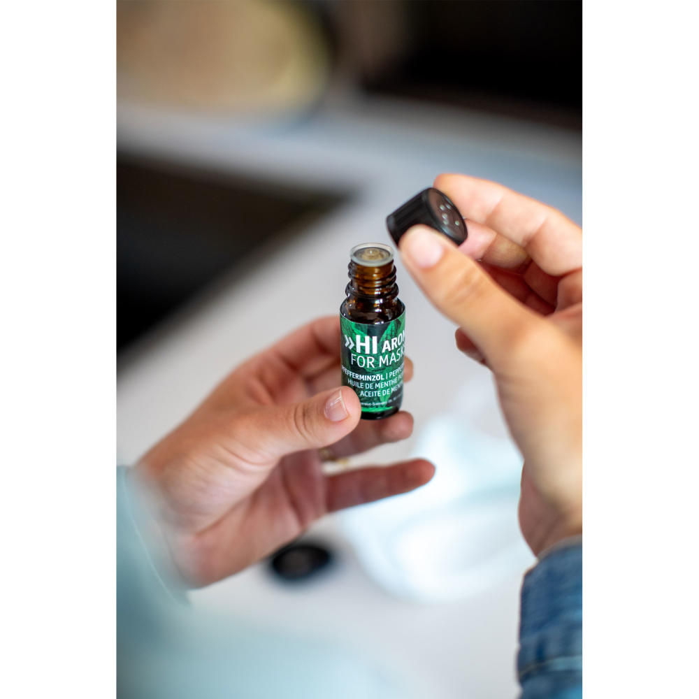 Koziol Hi Aroma Pfefferminzöl, für Community Masken, Ätherisches Pfefferminz Öl, 10 ml, 3177101